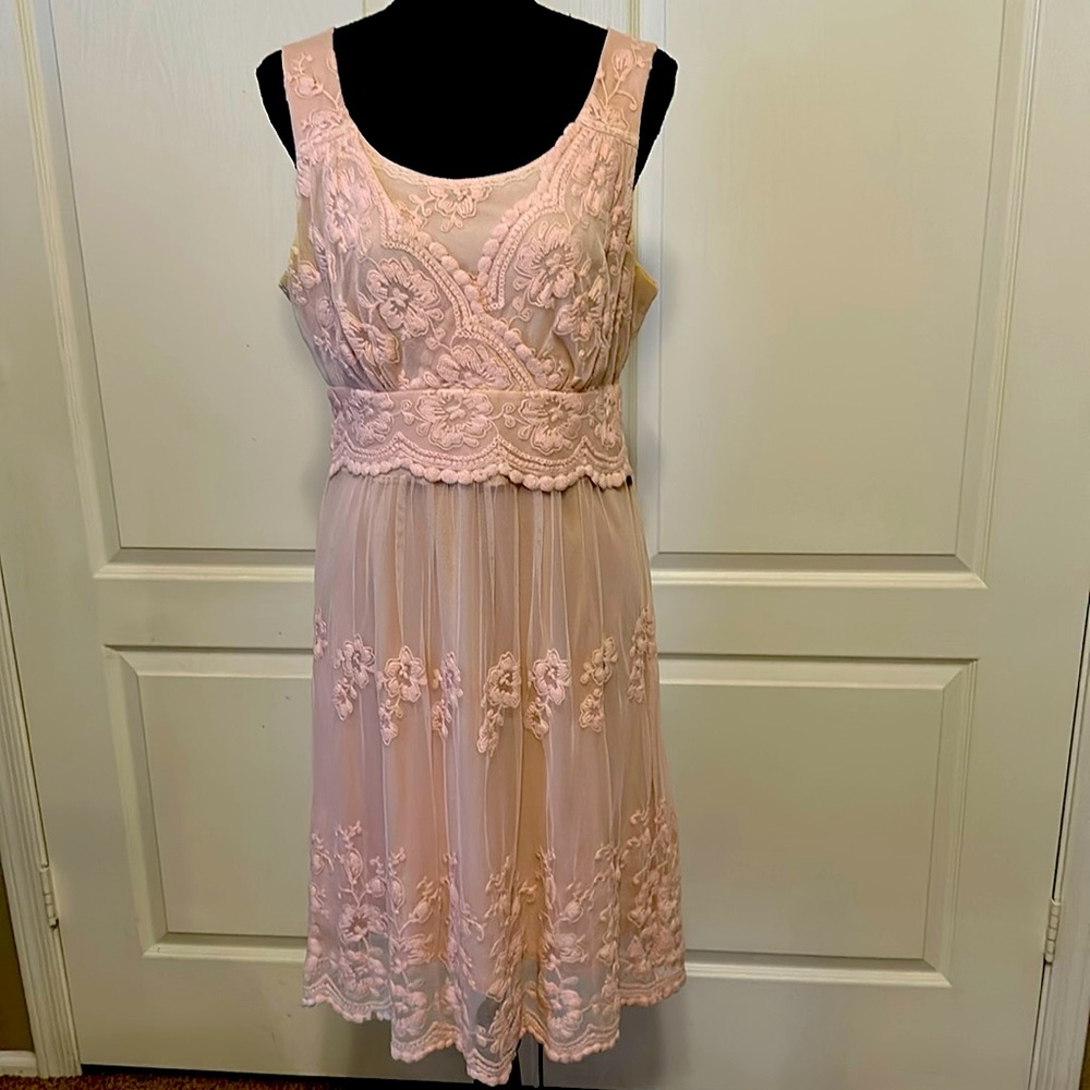 Pink Floral Design Dress